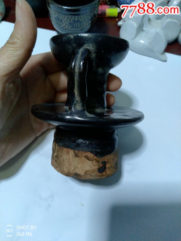 清代老油灯清代灯盏