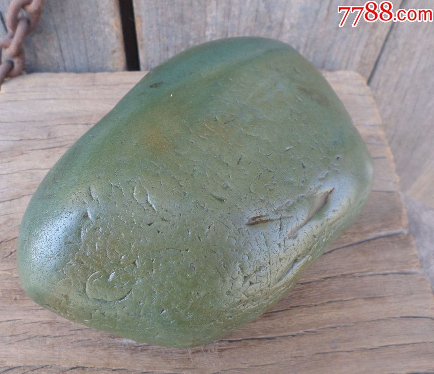 天然观赏石广西红水河水冲大化大湾石合山马安指甲纹鸳鸯绿彩陶石