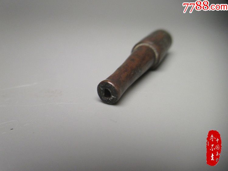 【铜器】老铜烟杆头烟嘴头完整包浆熟美可使用