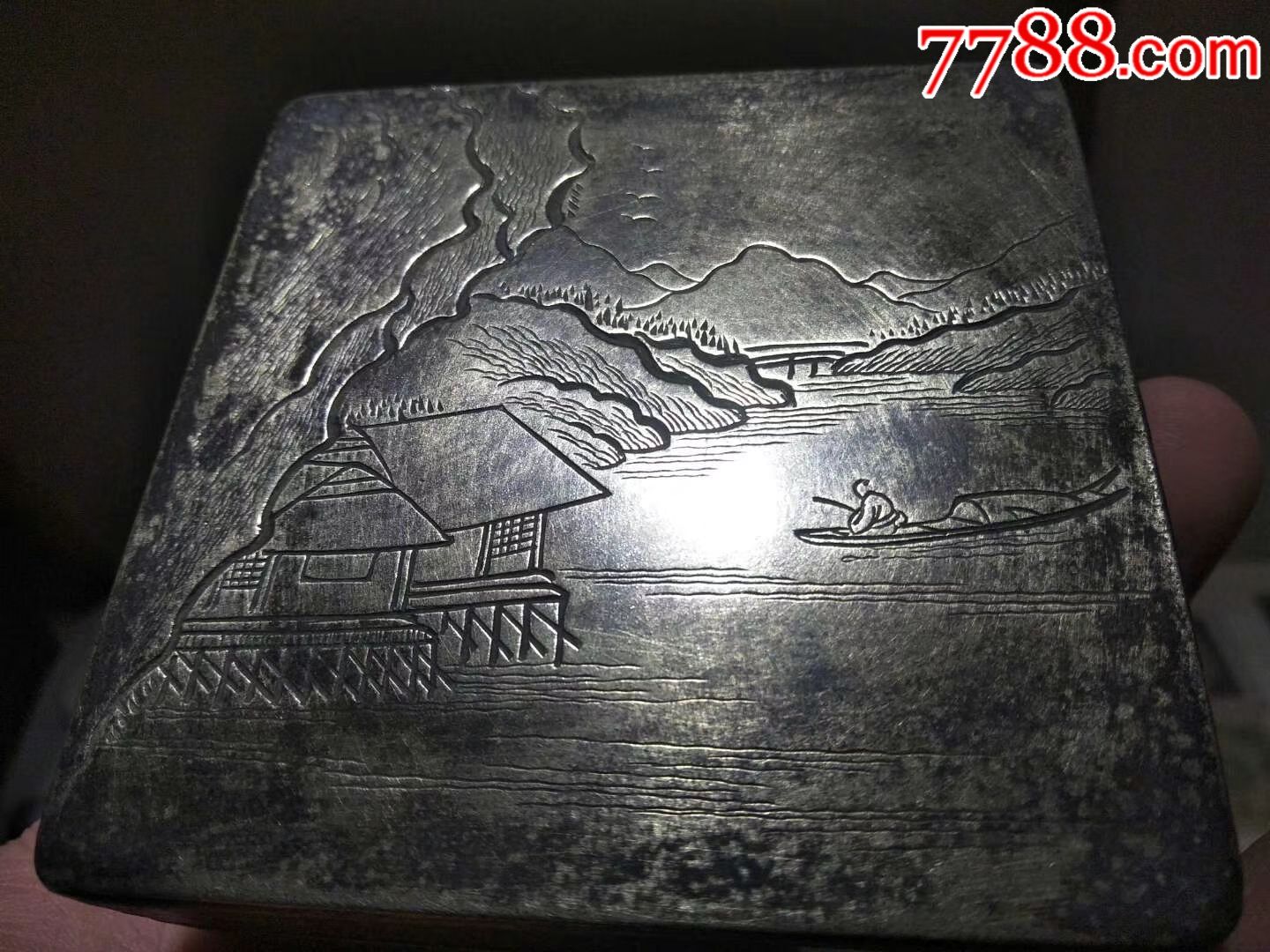 晚清铜墨盒_价格1068.