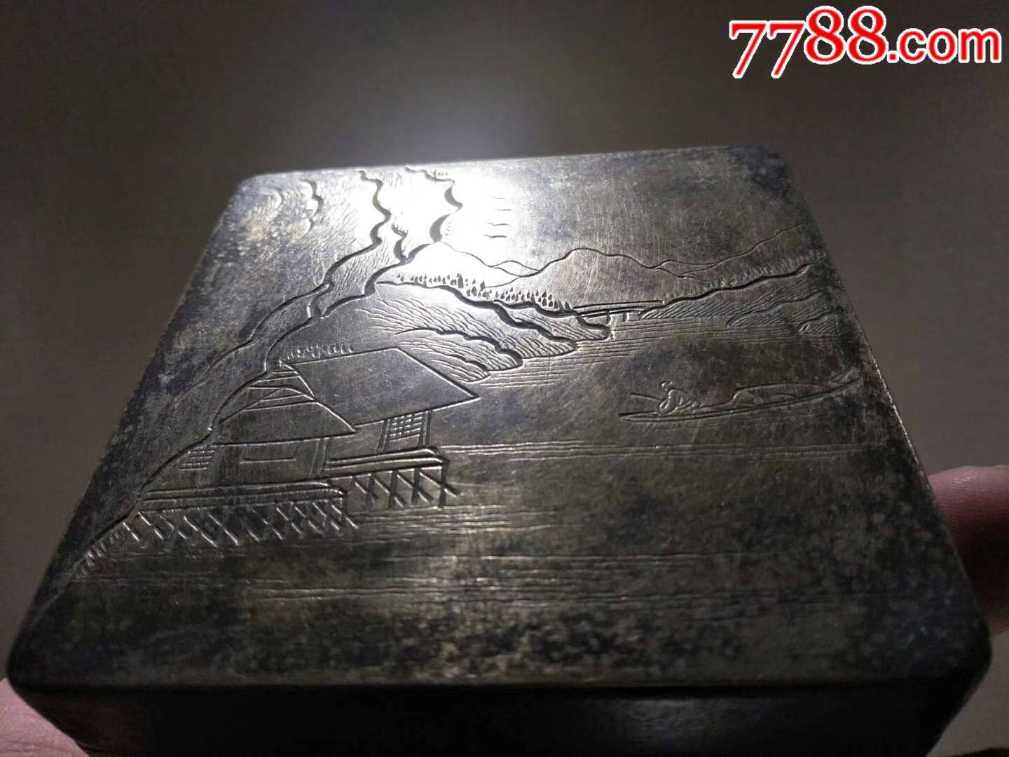 晚清铜墨盒_价格1068.