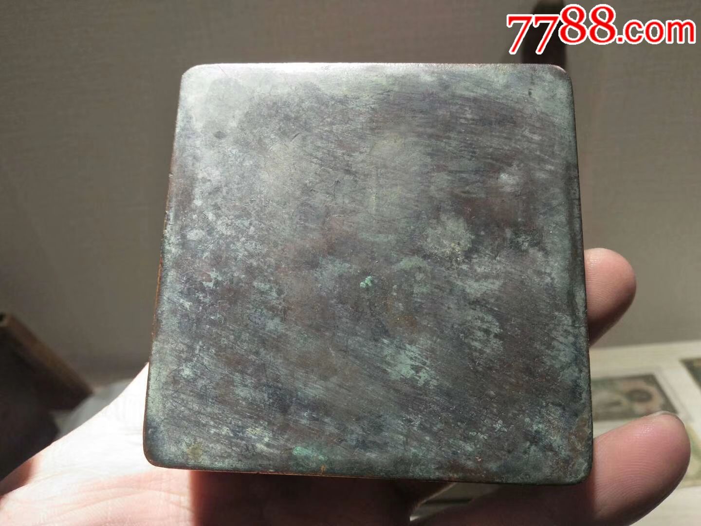 晚清铜墨盒_价格1068.