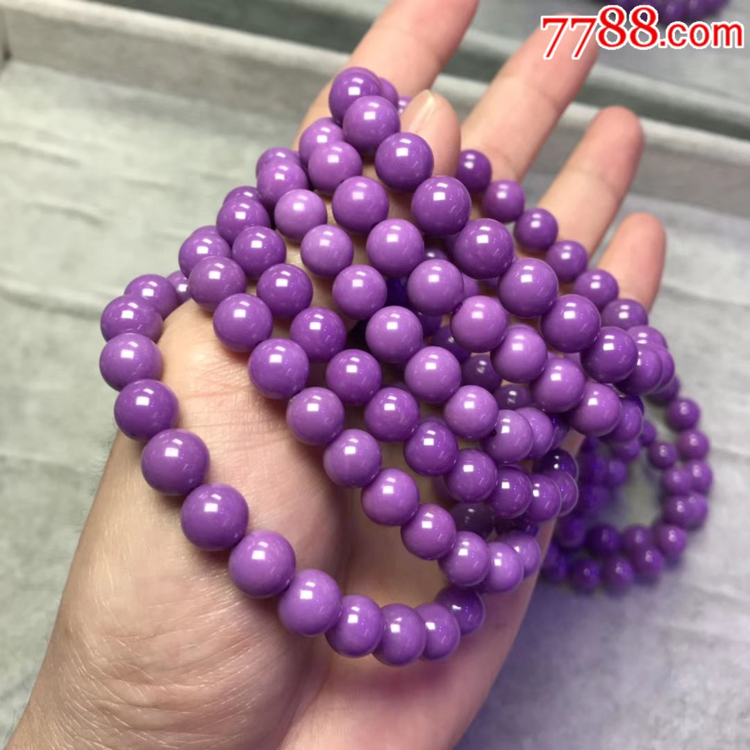 紫云母手串上新尺码8mm95mm成色如图无黄颜色紫