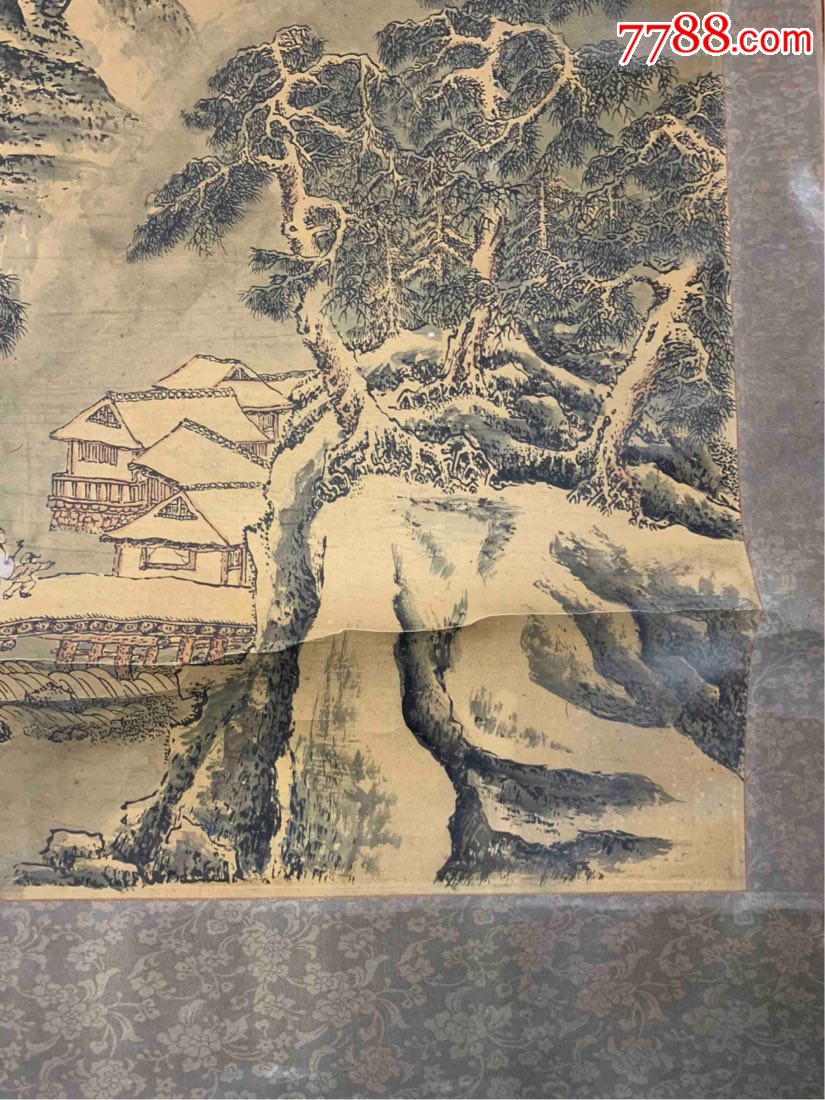 吴门画派古董古玩收藏清代山水画中堂横幅老画国画