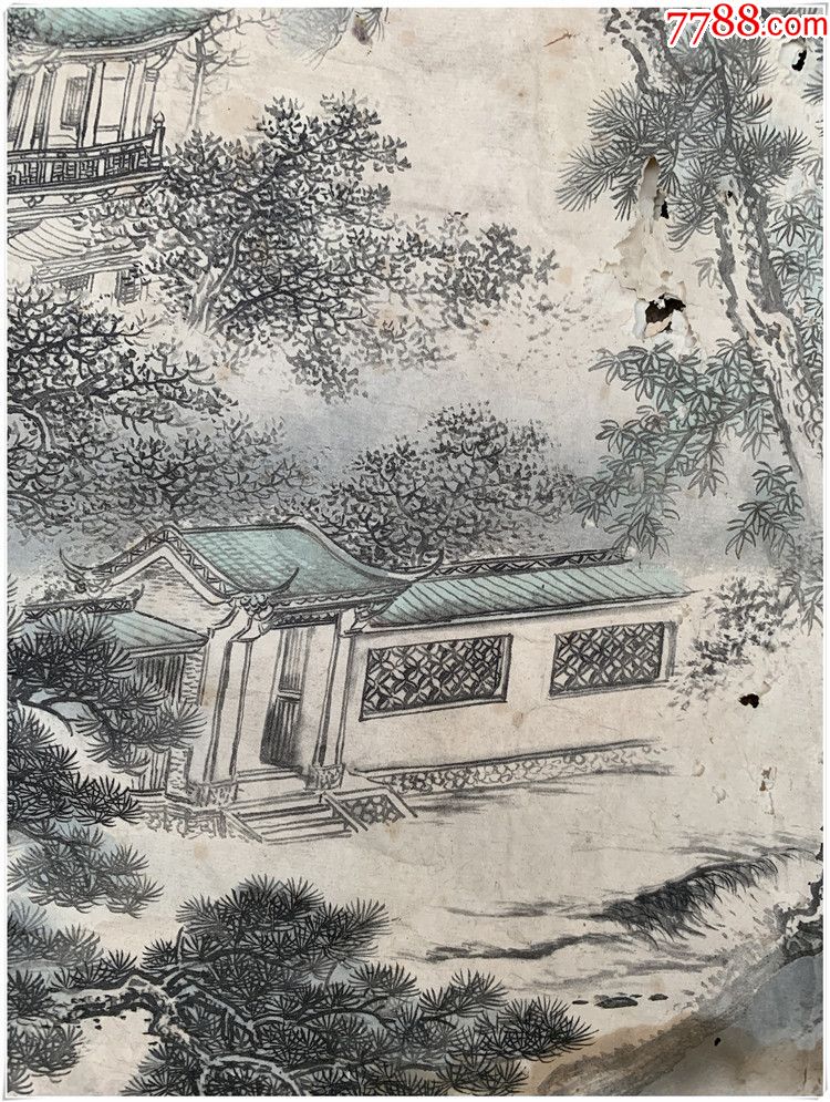 bz-2378#山水画/清代老字画/古画国画收藏