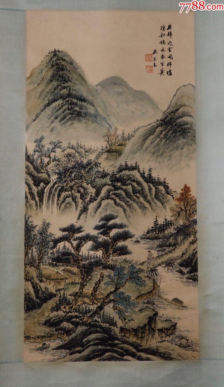 近代"吴琴木山水画"立轴