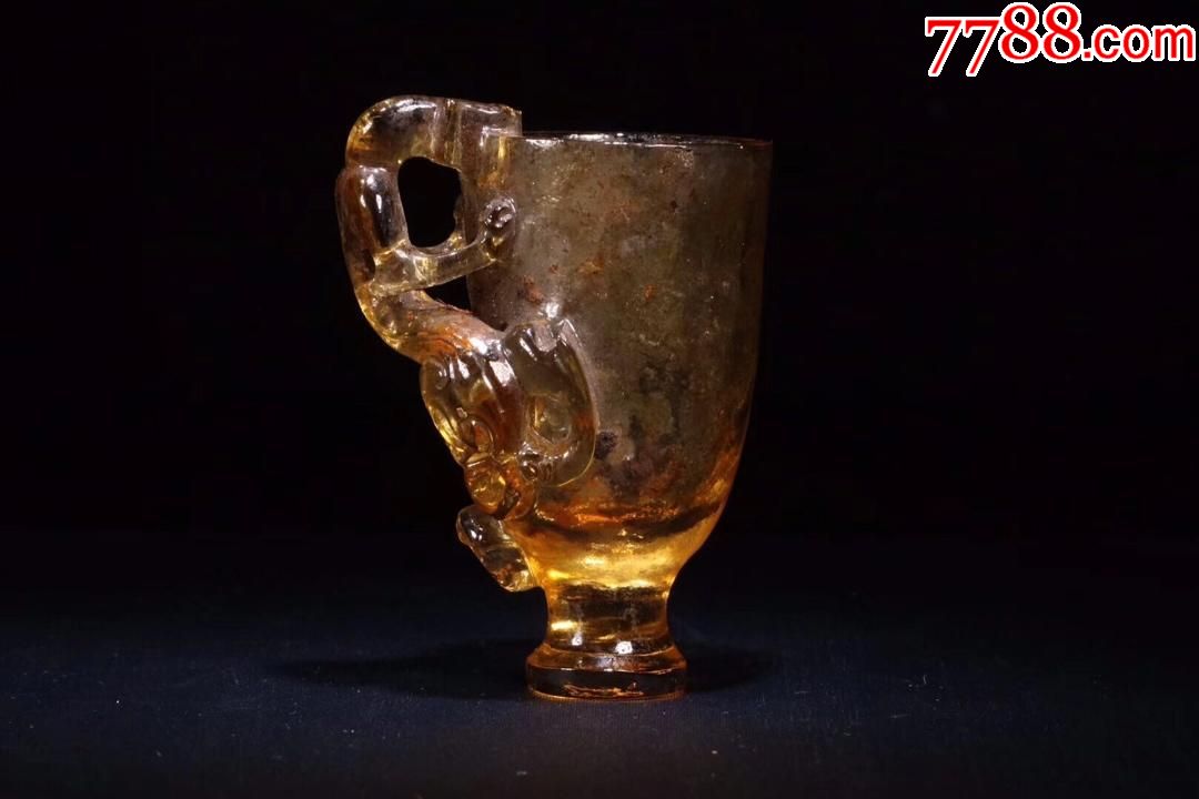 琉璃螭龙纹酒杯料器_琉璃杯_第6张_7788琉璃收藏