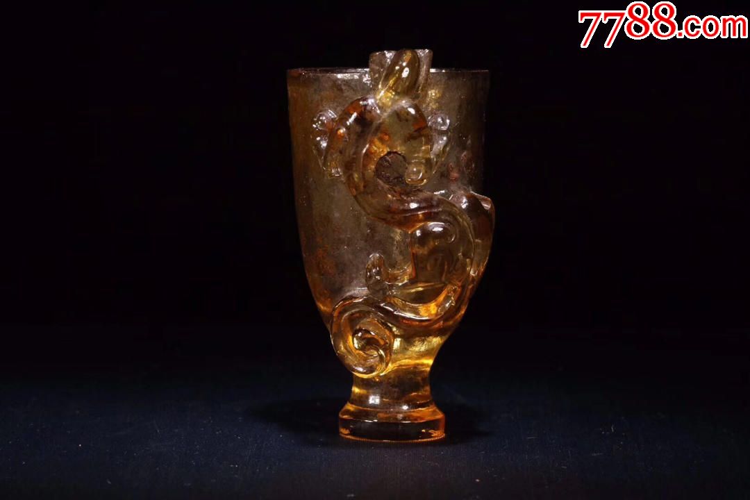 琉璃螭龙纹酒杯料器_琉璃杯_第7张_7788琉璃收藏