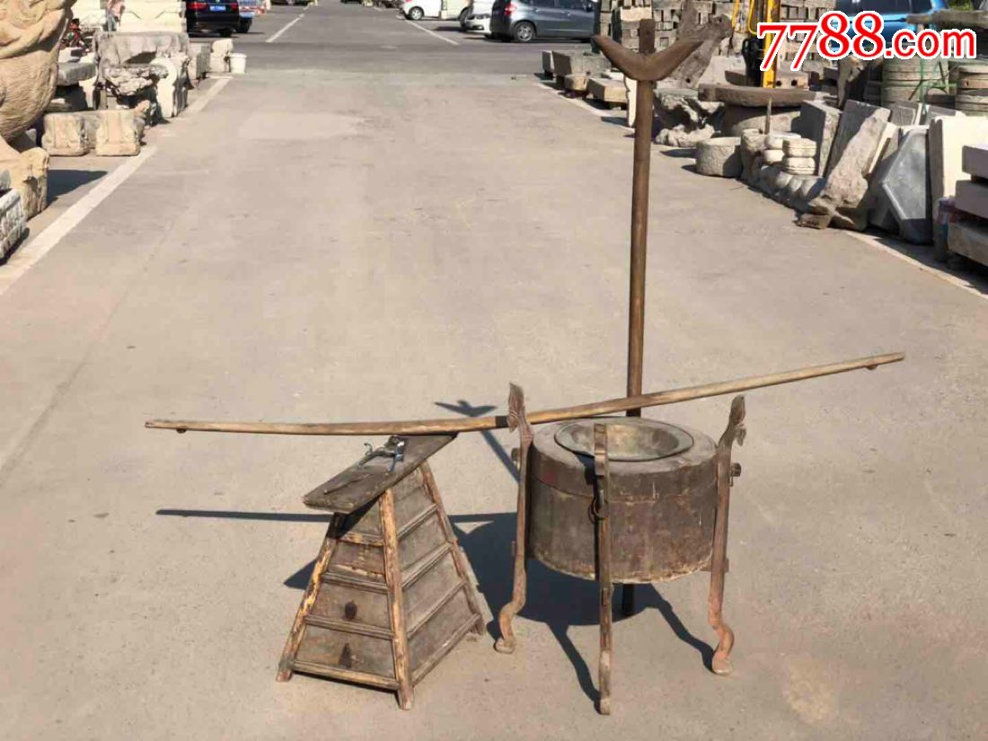 老民俗物件,走街串巷剃头挑子19