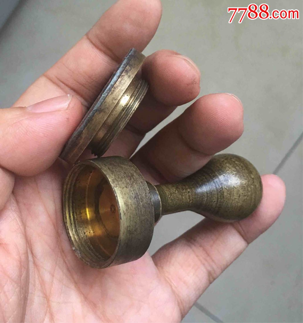 巴中邮电局作废退役铜印章收藏包邮包老铜把手复古时代印记浓烈