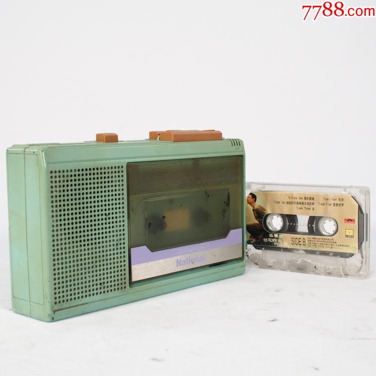 古董老式小型磁带录音机松下rq341national袖珍磁带录音机收藏品