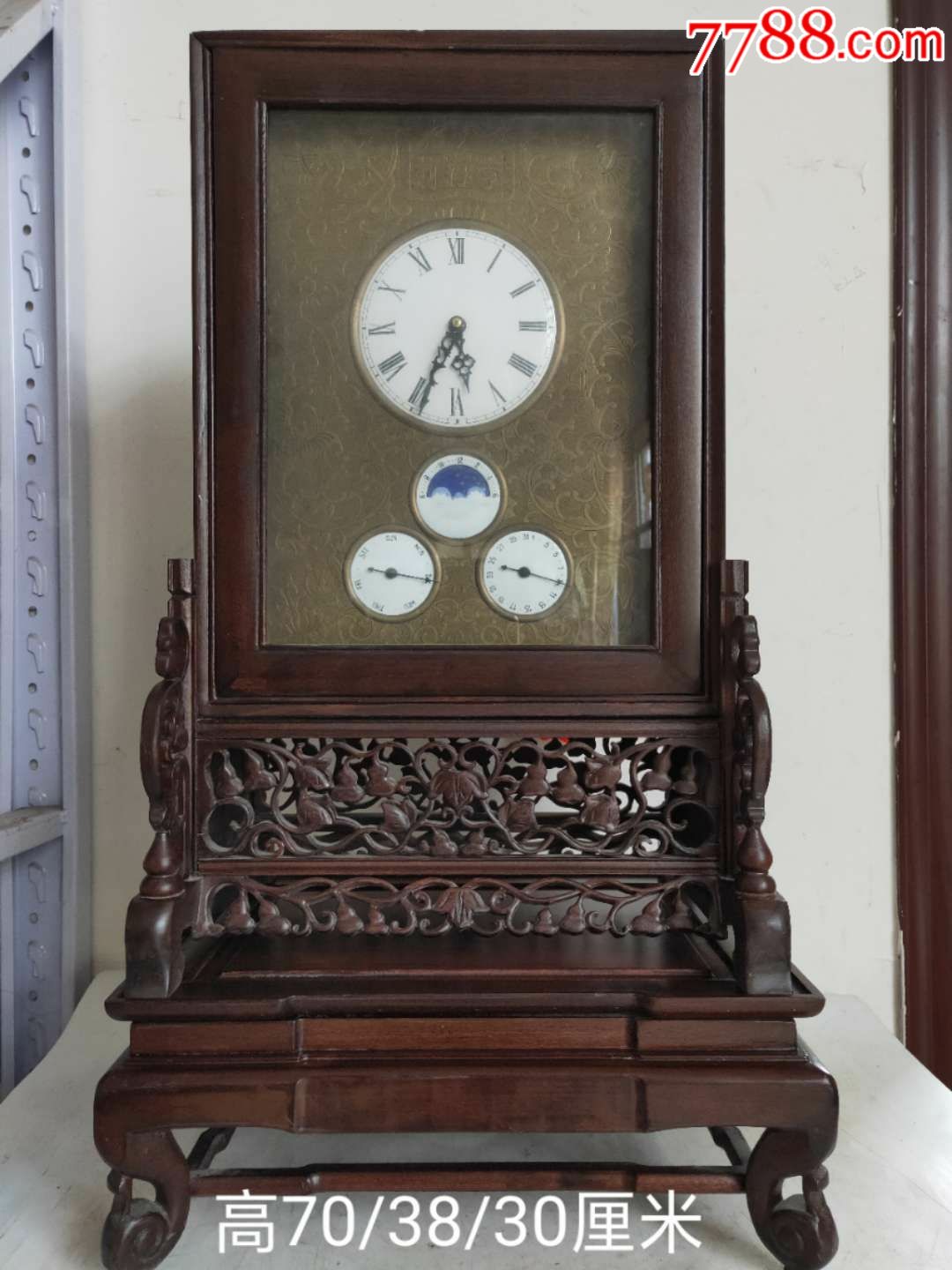 民国时期亨得利钟表,红木底座-座钟/落地钟-7788收藏