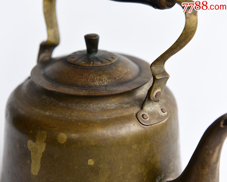 古董老铜壶铜茶壶纯铜水壶提梁壶老铜器民俗老物件
