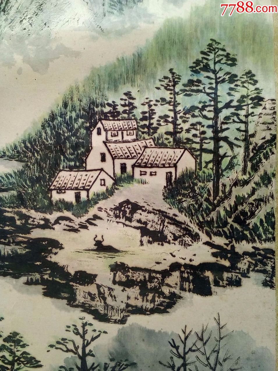 1997年,原装原裱老字画,山水画国画,保证原创作品,纯手工画