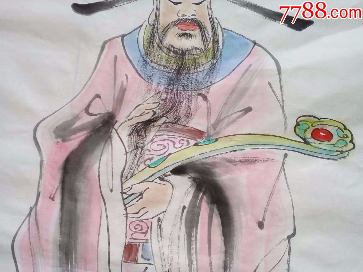 包邮一口价,四尺大尺寸人物画国画,天官赐福,弥勒佛笑口常开