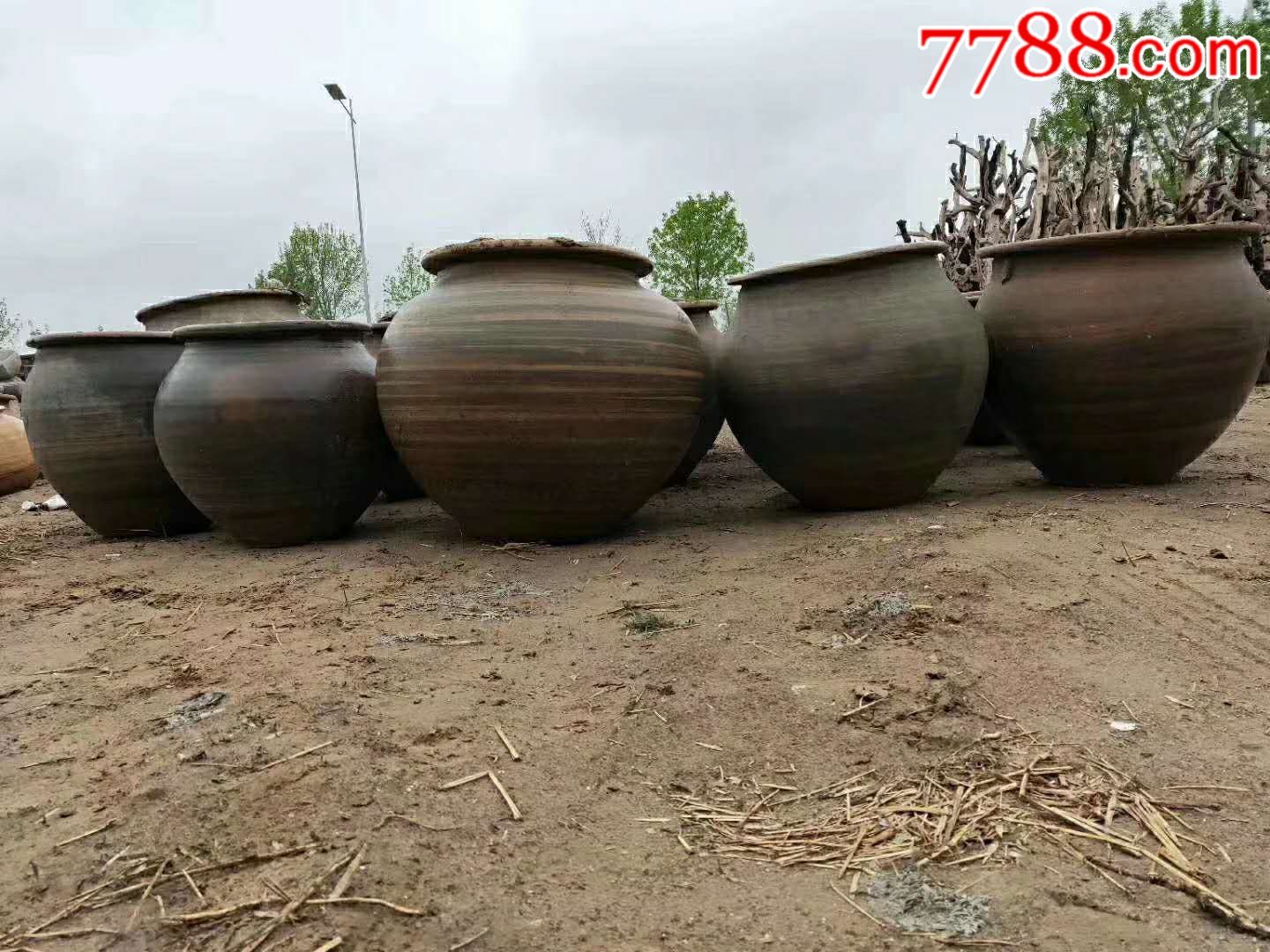 清代官宦人家用过的老米缸面缸粮食缸,保存完整,收藏使用全品包老