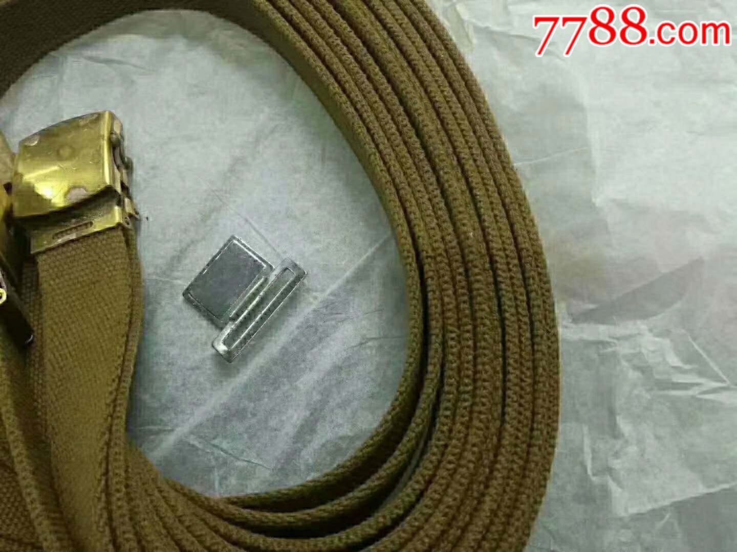 中国生产朝鲜人民军铜卡子帆布腰带,海厂