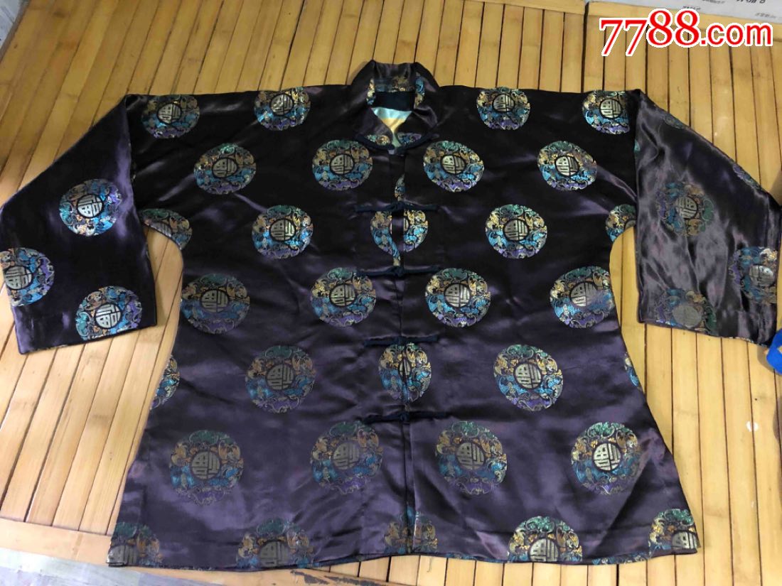 好品软缎团花男士马褂