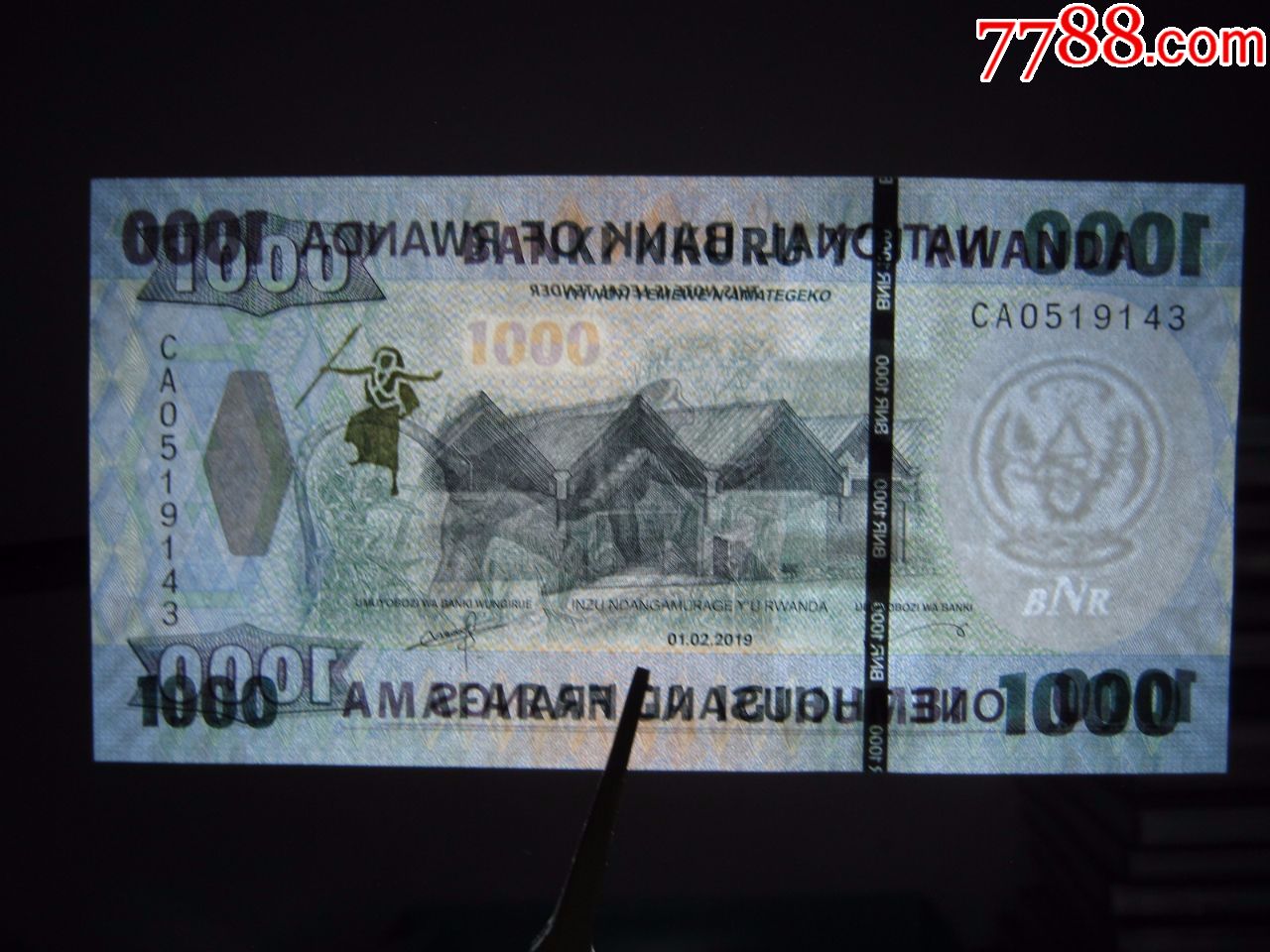 卢旺达1000法郎francs2019年全新unc外国钱币保真收藏