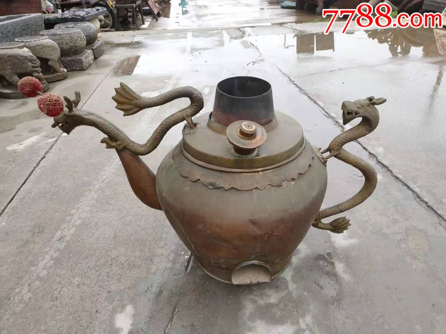 在乡下收到民国时期铜水壶,保存完整,无磕碰,全品包老