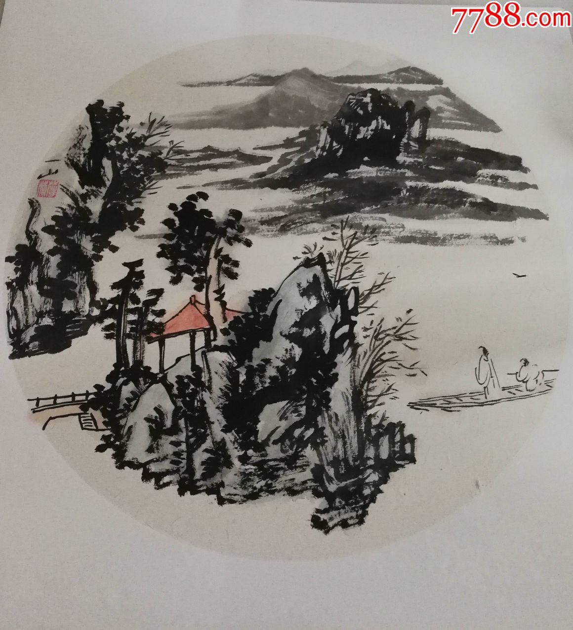 首页 零售 山水国画原作 >> 画家耿庆林老师手绘墨彩山水作品(卡纸画