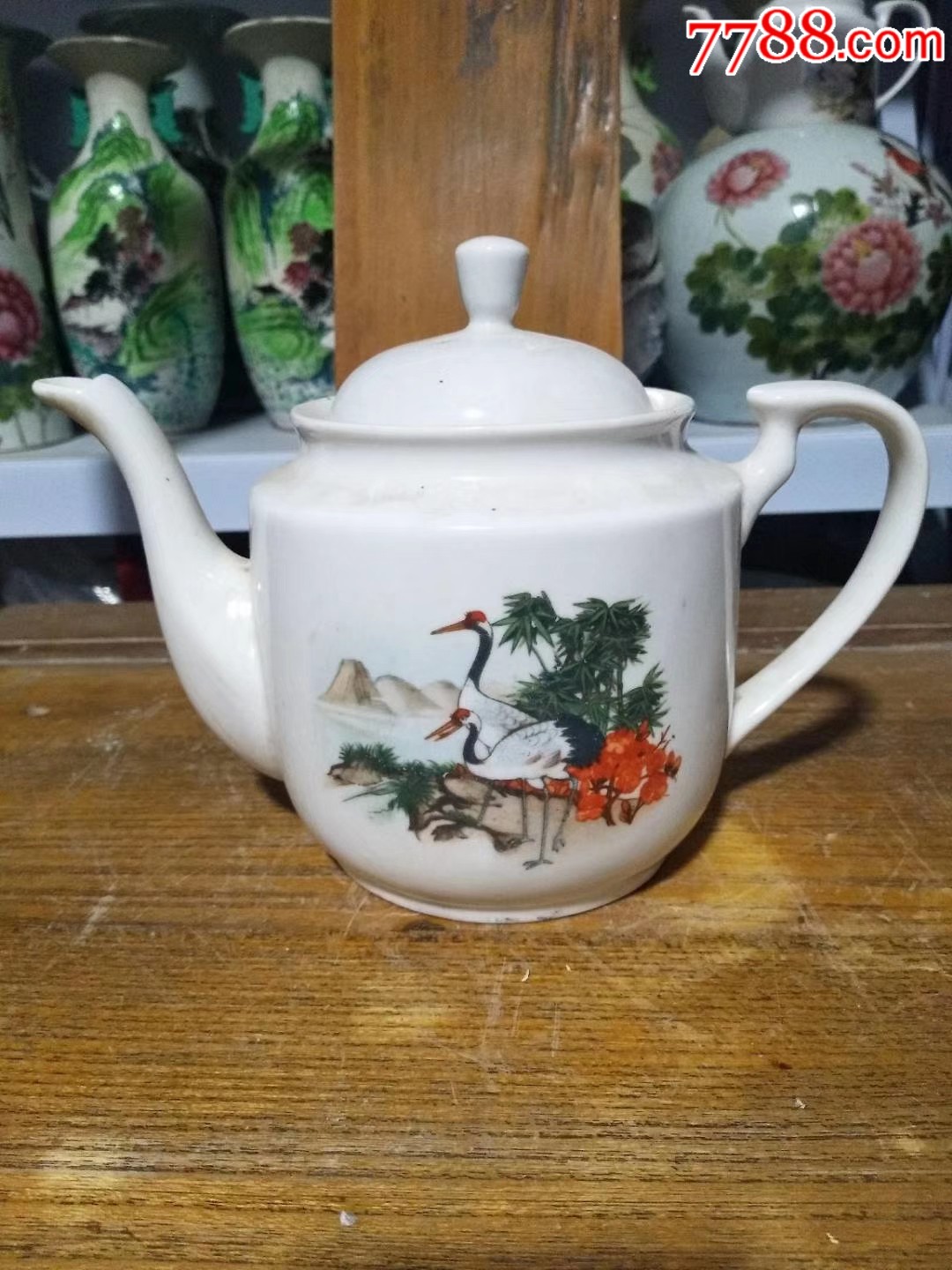 70年代松鹤纹茶壶