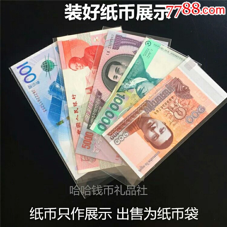 包邮纸币保护袋人民币收藏袋纪念钞护币袋纸币钱币收藏册共400张