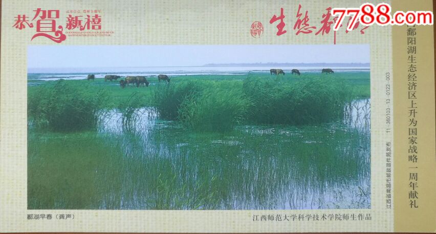 2011年--鄱阳湖畔的芦苇和牛群--江西师范大学科技学院学生绘画作品