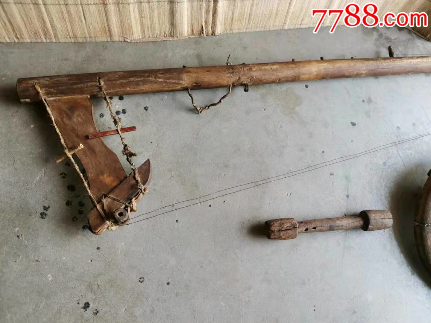 清代,弹棉花工具一套,全品