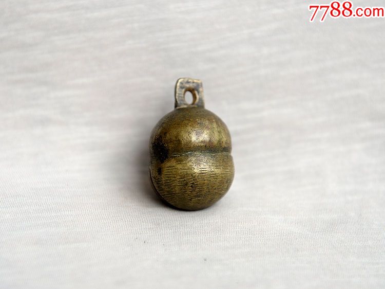 清代老铃铛葫芦型铃铛老包浆加厚铃铛
