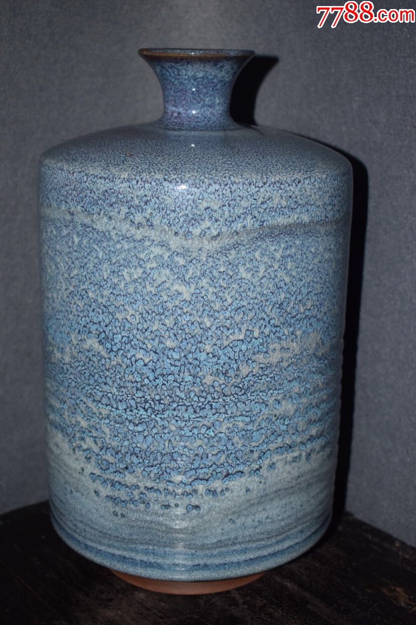 苗宗贤大师钧瓷炉钧釉手拉胚吉祥尊