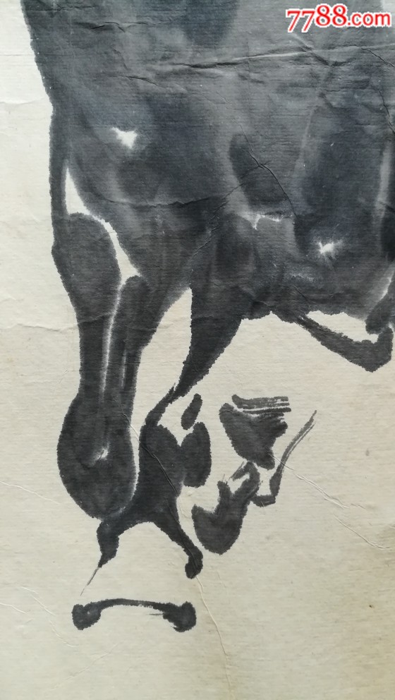 198*年东北三马黑龙江画家郭广业骏马图镜心水墨画