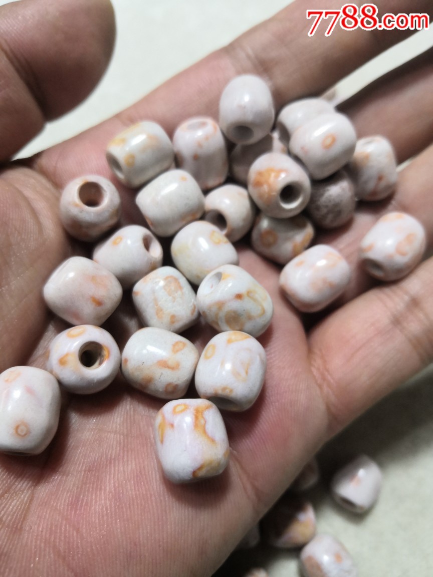 高古时期老玉珠子宝珠陪珠佛珠