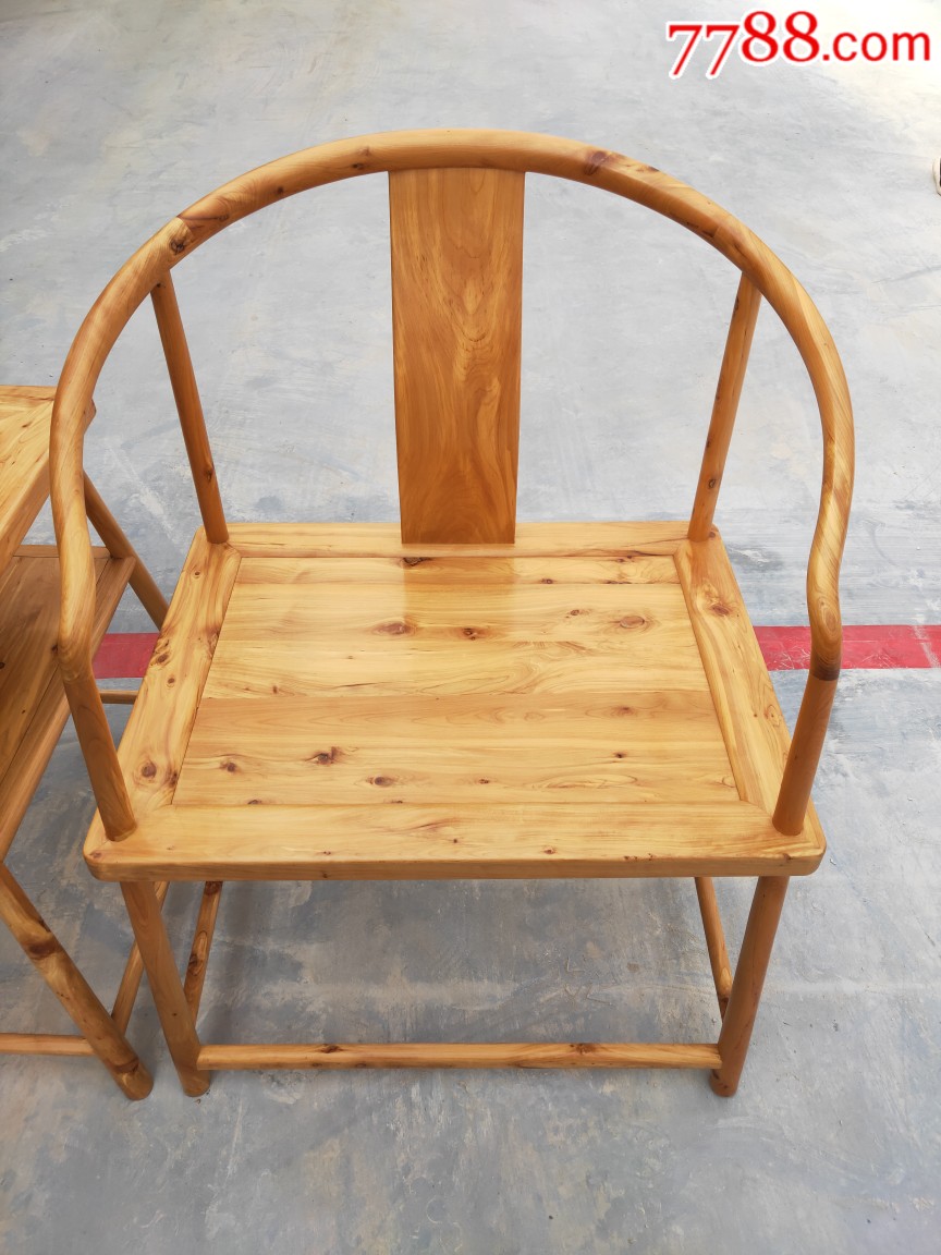 柏木圈椅茶桌一套古玩杂项家具民俗瓷器木器石器隔扇屏风椅子官帽椅