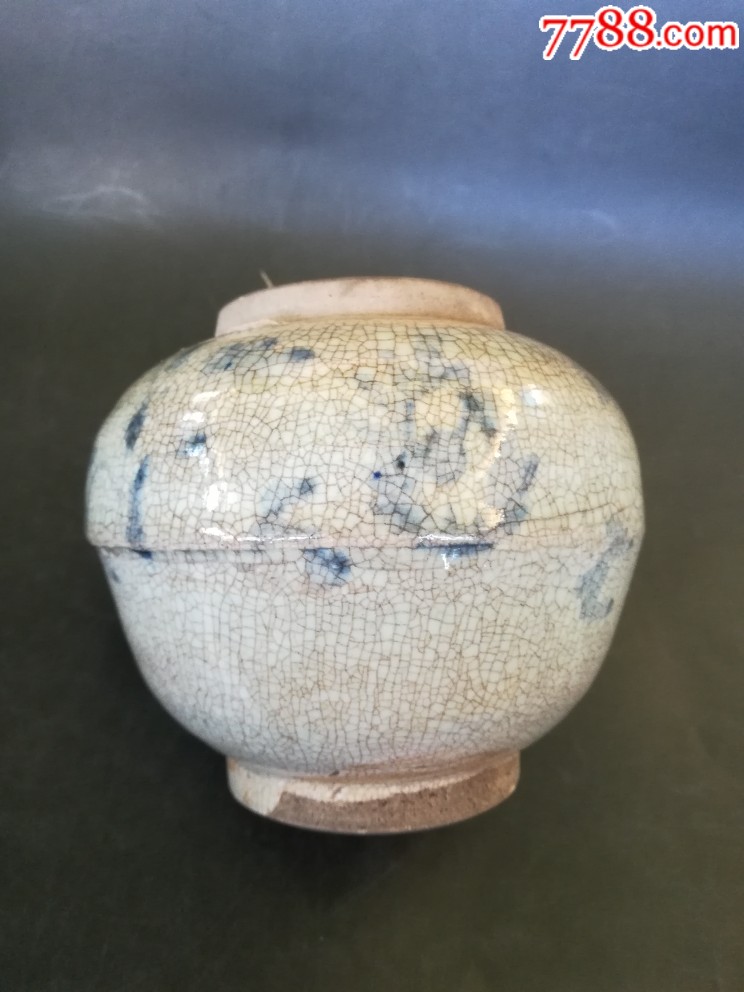 明代仿哥釉青花罐