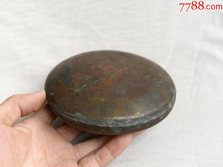 明清小铜鼓手鼓老乐器收藏纯手工铜器