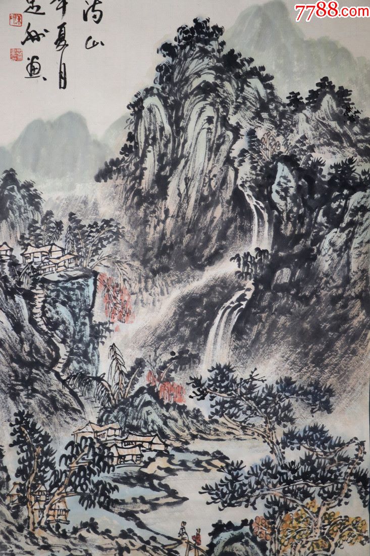 当代著名书画家,中国致公画院副院长《陈忠洲》山水画