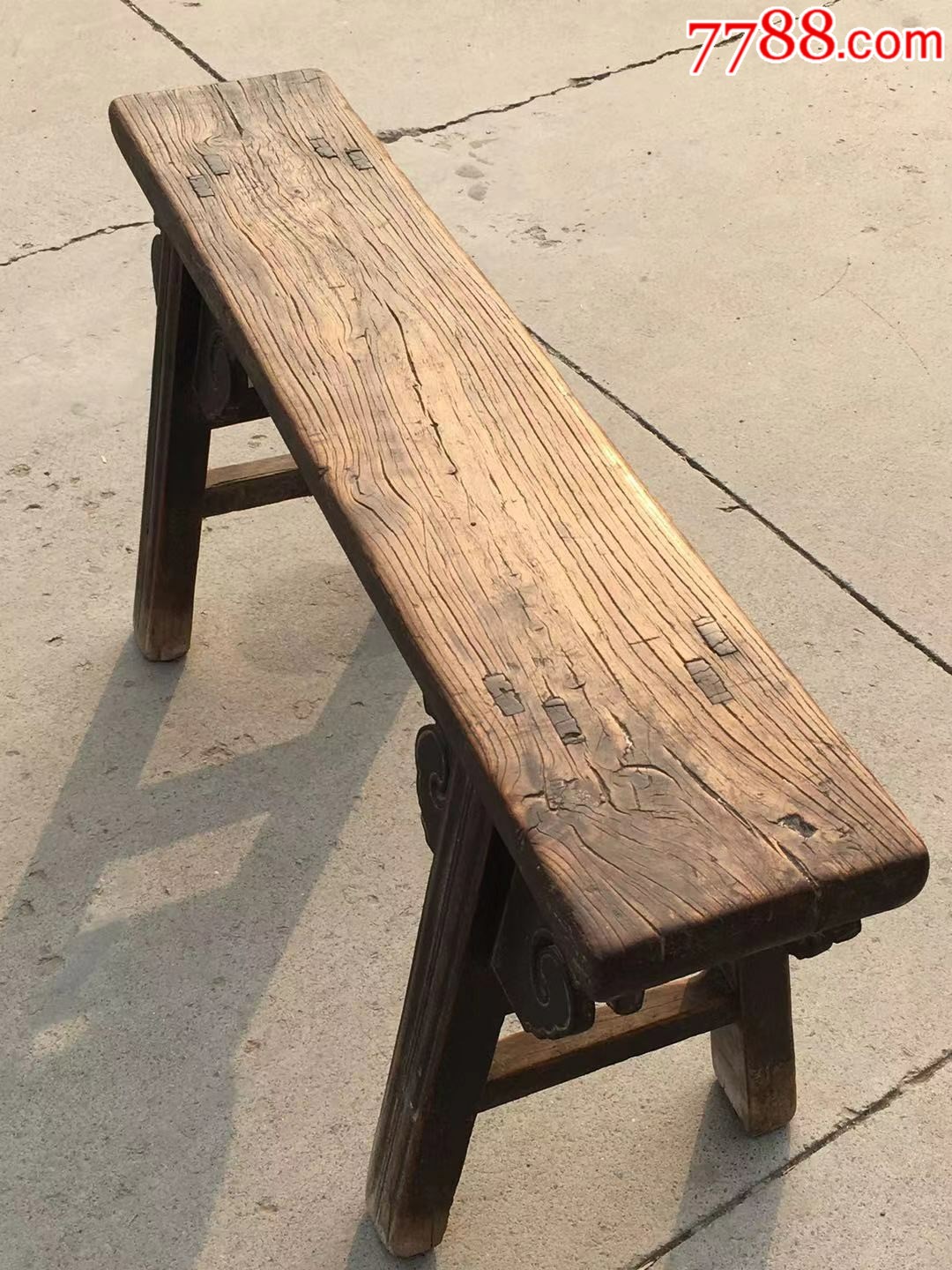 清代榆木长板凳