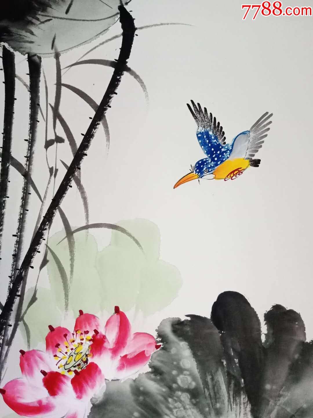 陈浩画作《荷塘清韵》包邮.