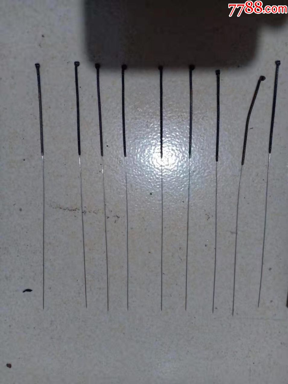 箱18建国后左右老中医用长针灸针9根一筒带竹筒15528cm