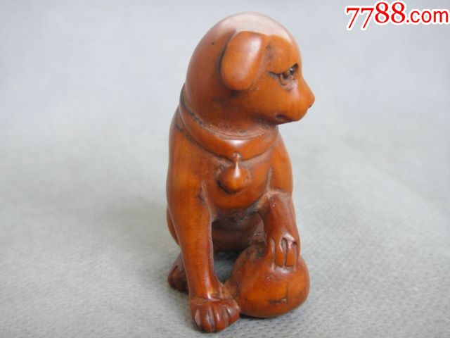 老黄杨木小雕件狗_木雕摆件_雅玩会所【7788收藏__收藏热线】