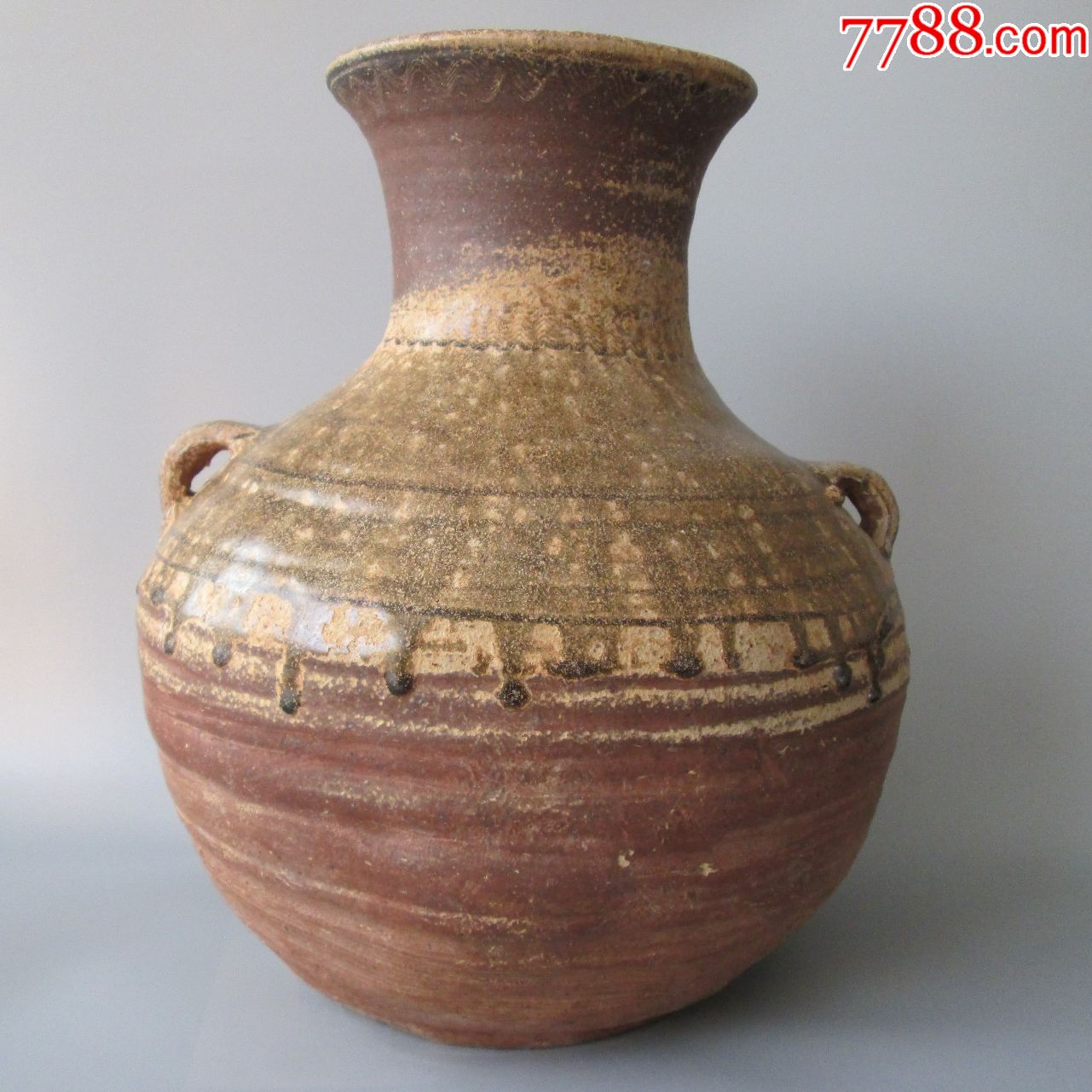 汉代釉陶双系壶