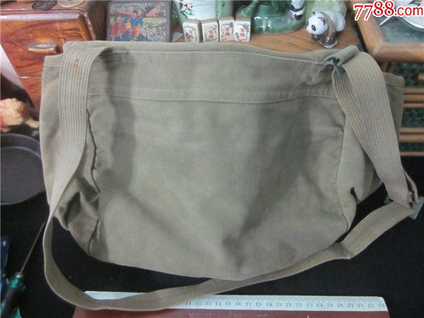 上世纪60-70年代老式帆布斜挎包老书包民俗老物品.