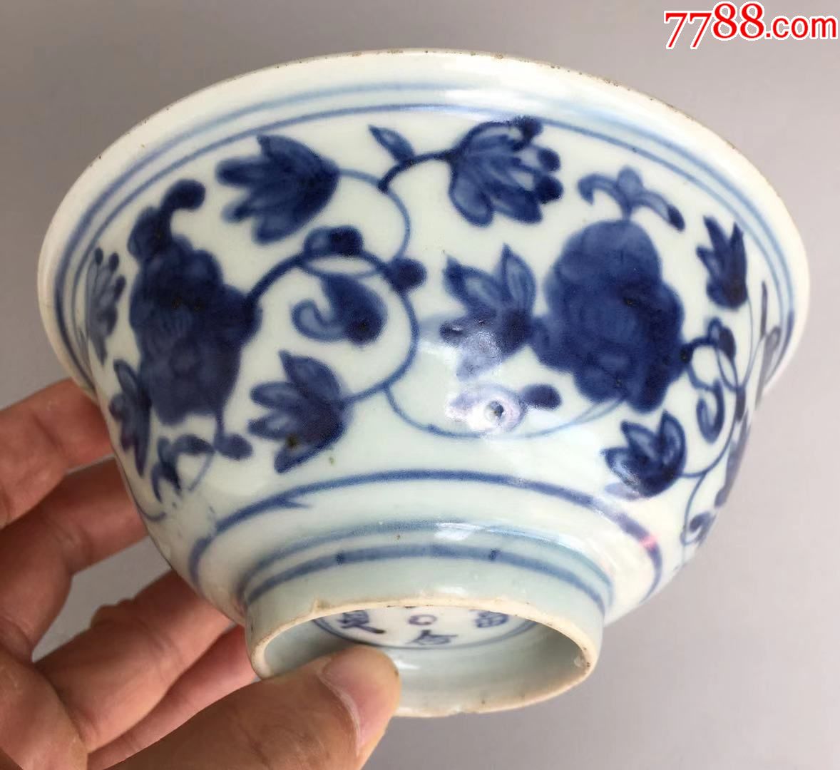 发色一流的明朝青花碗