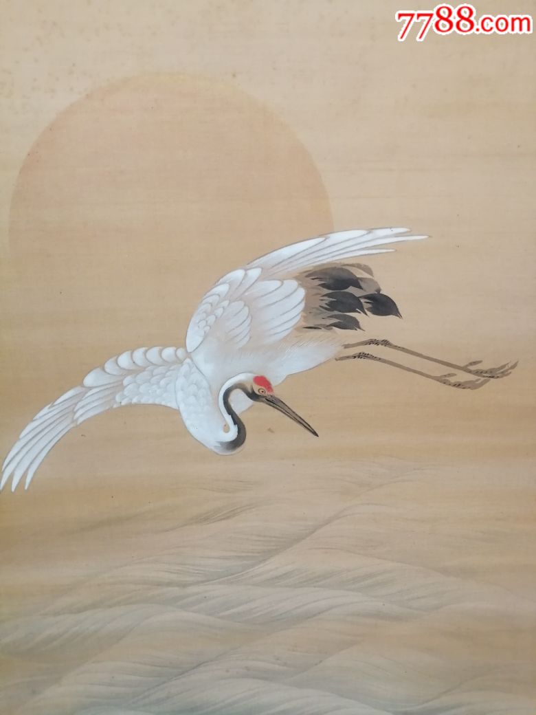 白天鹅,日本回流字画,名人真迹挂轴,_山水国画原作