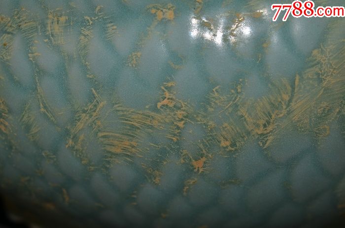 汝瓷青釉色古董瓷器土沁老包浆双鱼好事成双花瓶