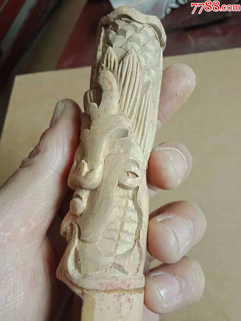 包邮一口价,木头,纯手工雕刻,龙手把玩件,恭喜你捡漏了,不谢