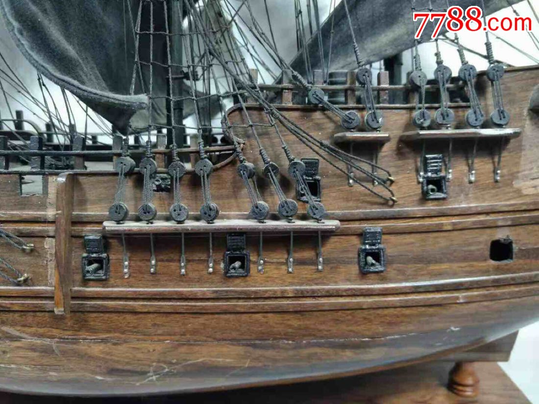清朝老帆布海盗船模型40_价格2000.