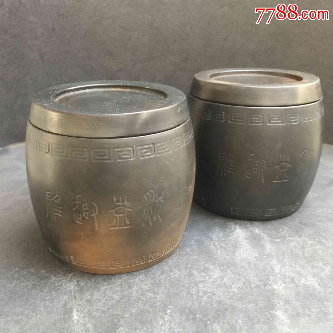 蛐蛐罐蟋蟀盆名家张宗玉早期大年份胶泥大口径配罐带罐,干枝梅花,促织