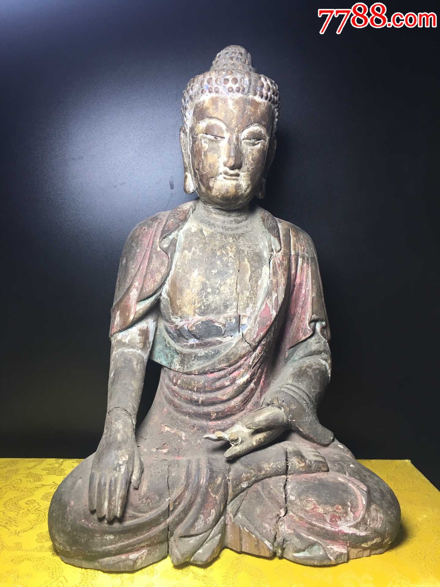 宋代木雕佛像,释迦摩尼佛